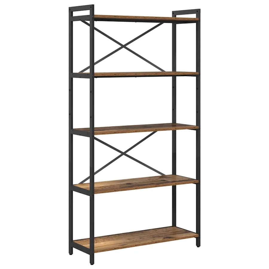Étagère Bois ancien 80 x 30 x 155 cm Bois d'ingénierie - 2