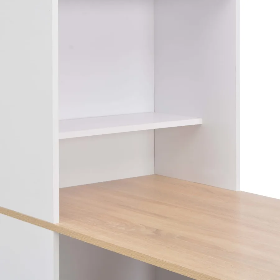 Table de bar avec armoire Blanc 115x59x200 cm - 5