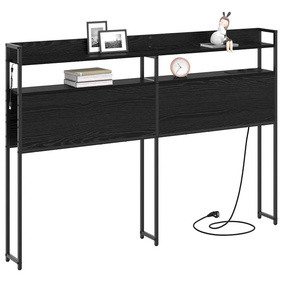 Tête de lit de rangement Chêne noir Bois d'ingénierie - 3