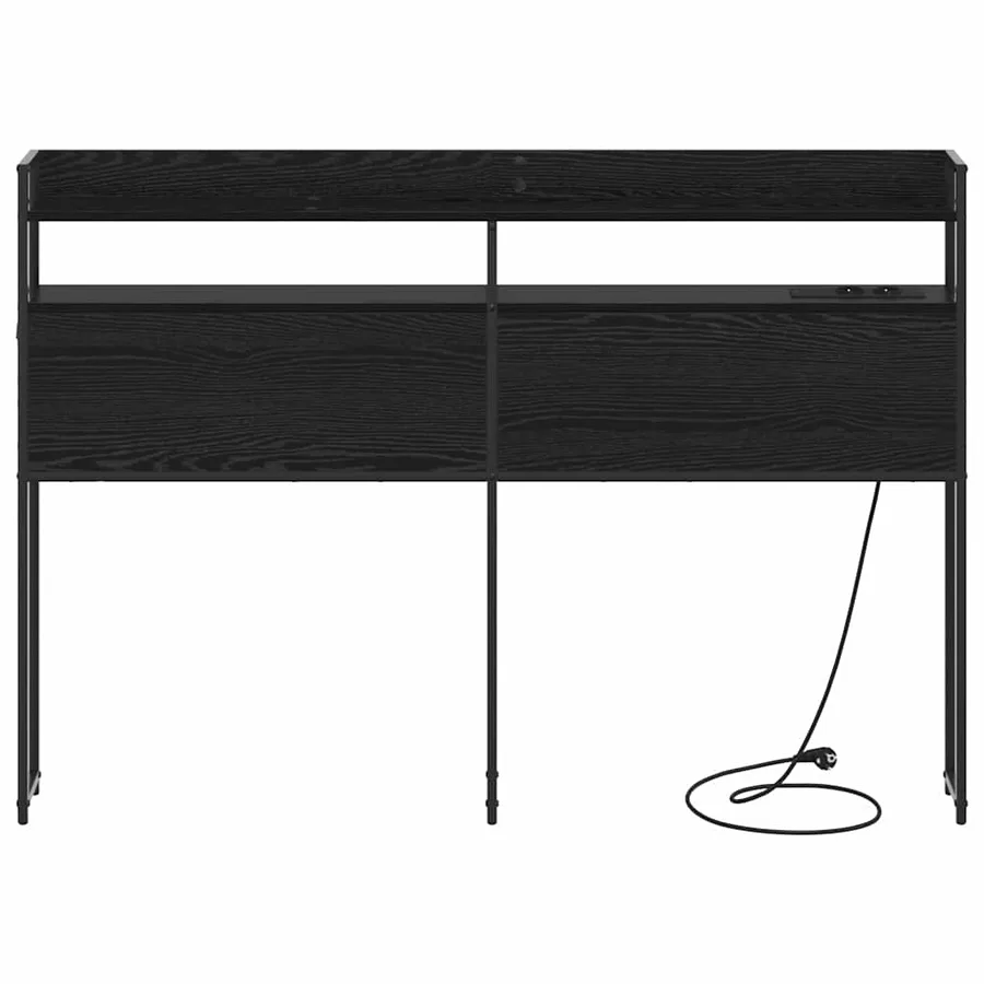 Tête de lit de rangement Chêne noir Bois d'ingénierie - 6