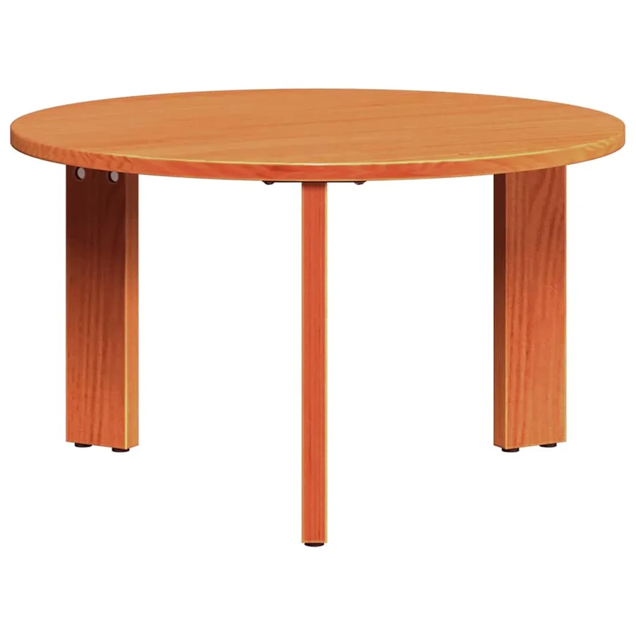 Table basse 2 pcs Brun cire Bois de pin massif - 7