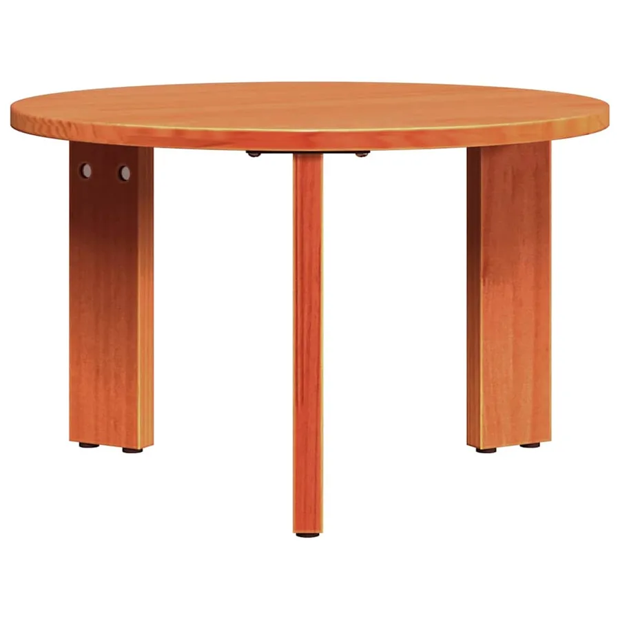 Table basse 2 pcs Brun cire Bois de pin massif - 8