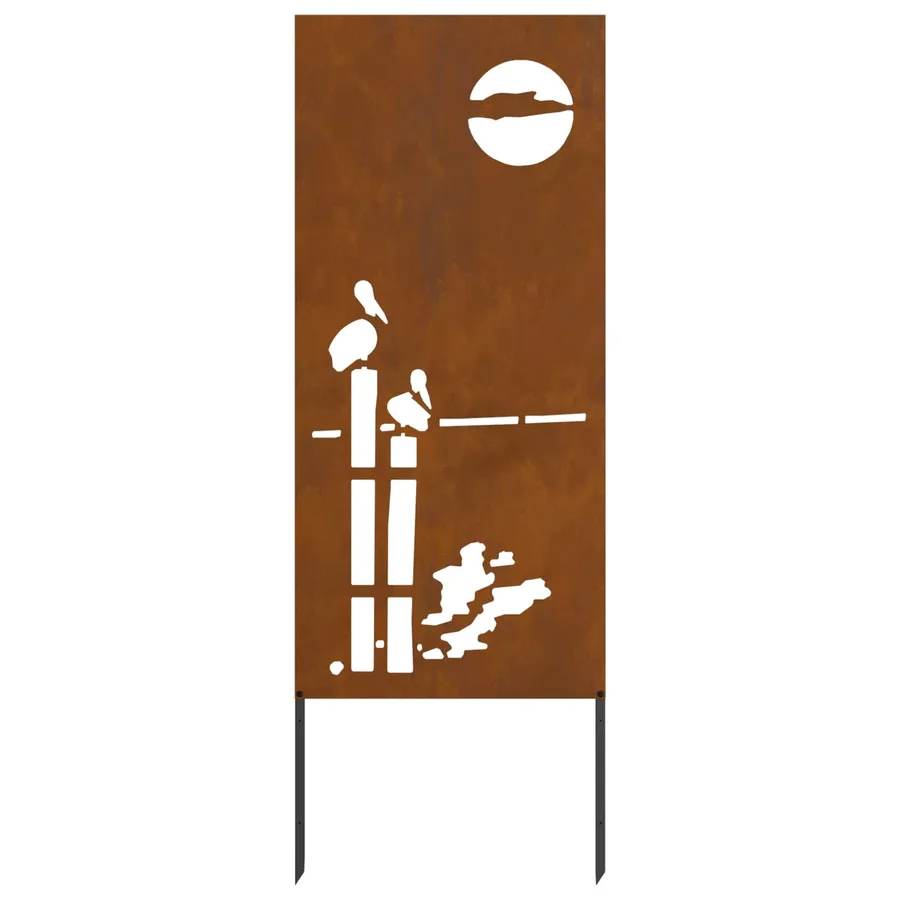 Écran de confidentialité de jardin Fretwork Rouillé 50 x 140 cm - 4
