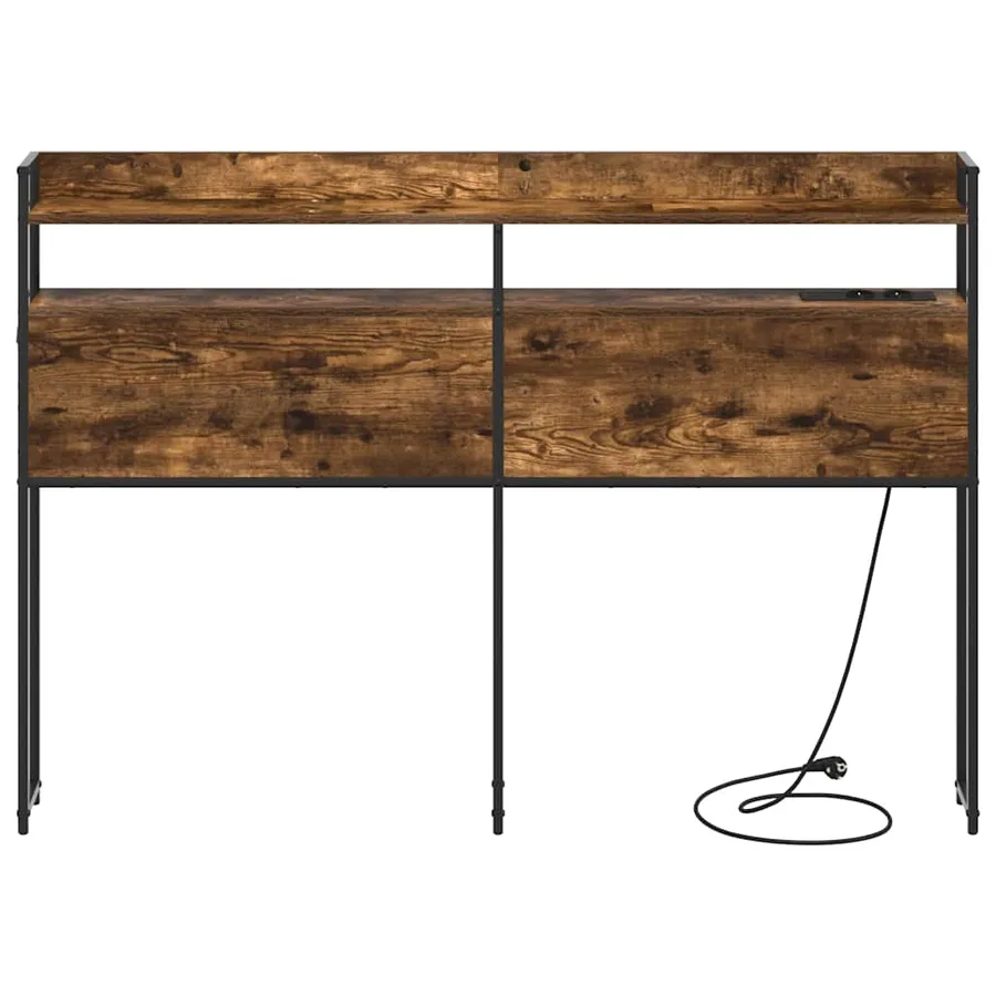 Tête de lit de rangement Chêne fumé Bois d'ingénierie - 6