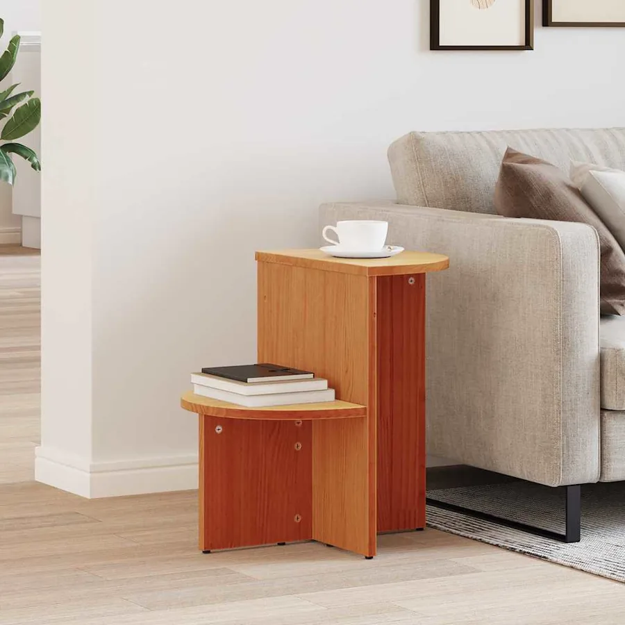 Table basse Brun cire 50 x 40 x 50 cm Bois massif en pin
