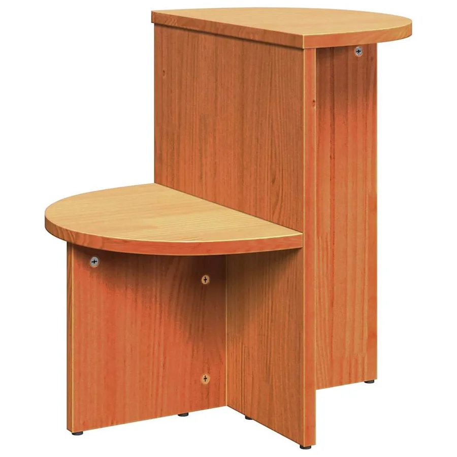 Table basse Brun cire 50 x 40 x 50 cm Bois massif en pin - 2
