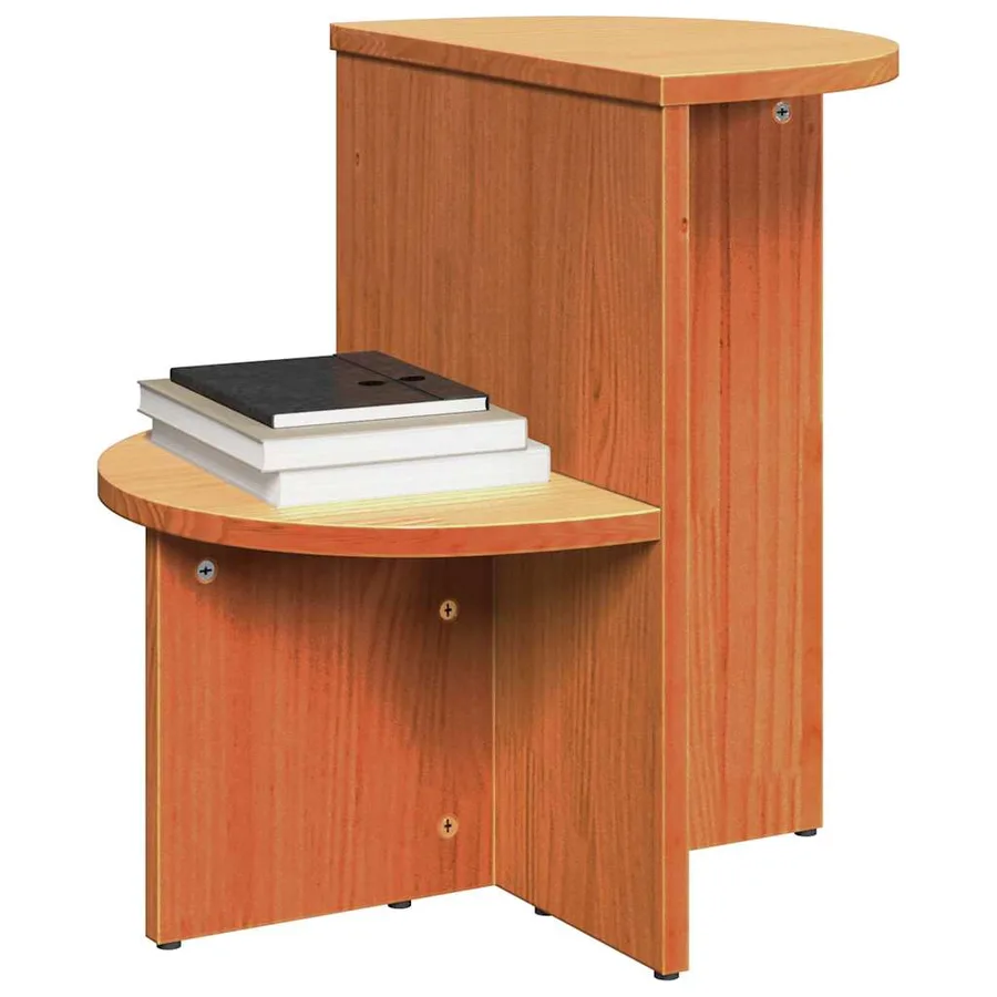 Table basse Brun cire 50 x 40 x 50 cm Bois massif en pin - 3