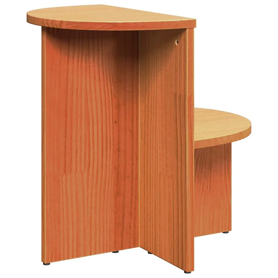 Table basse Brun cire 50 x 40 x 50 cm Bois massif en pin - 7