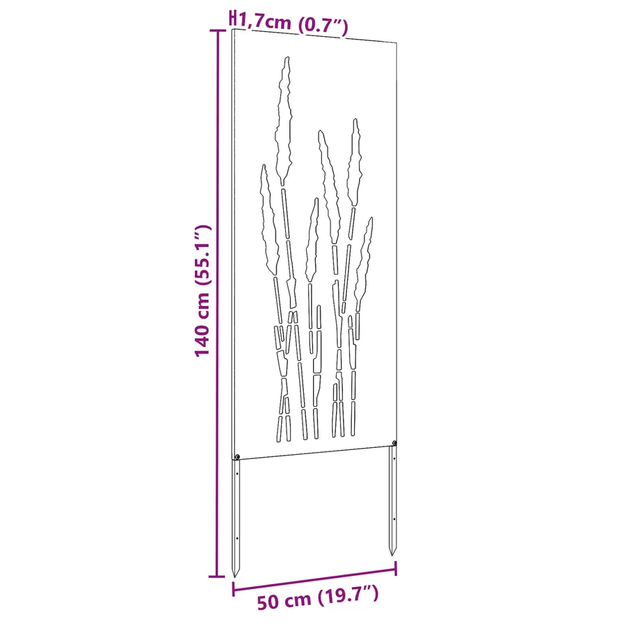 Écran de confidentialité de jardin Floral Blanc 50 x 140 cm - 11