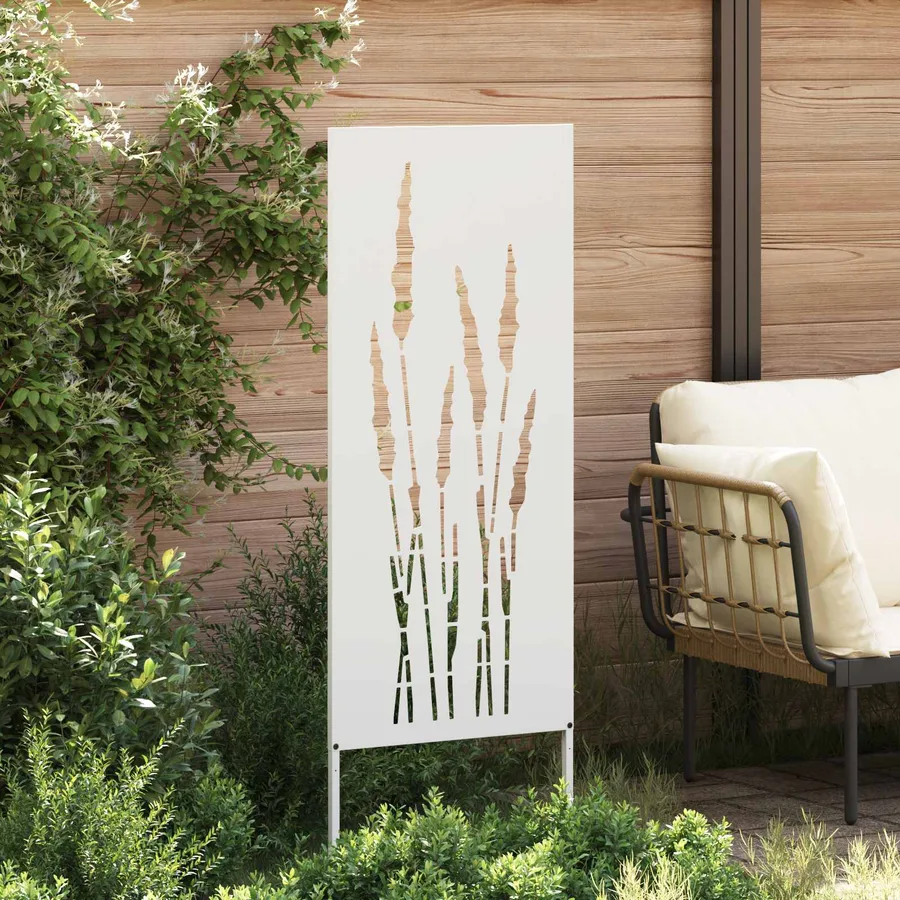 Écran de confidentialité de jardin Floral Blanc 50 x 140 cm - 3