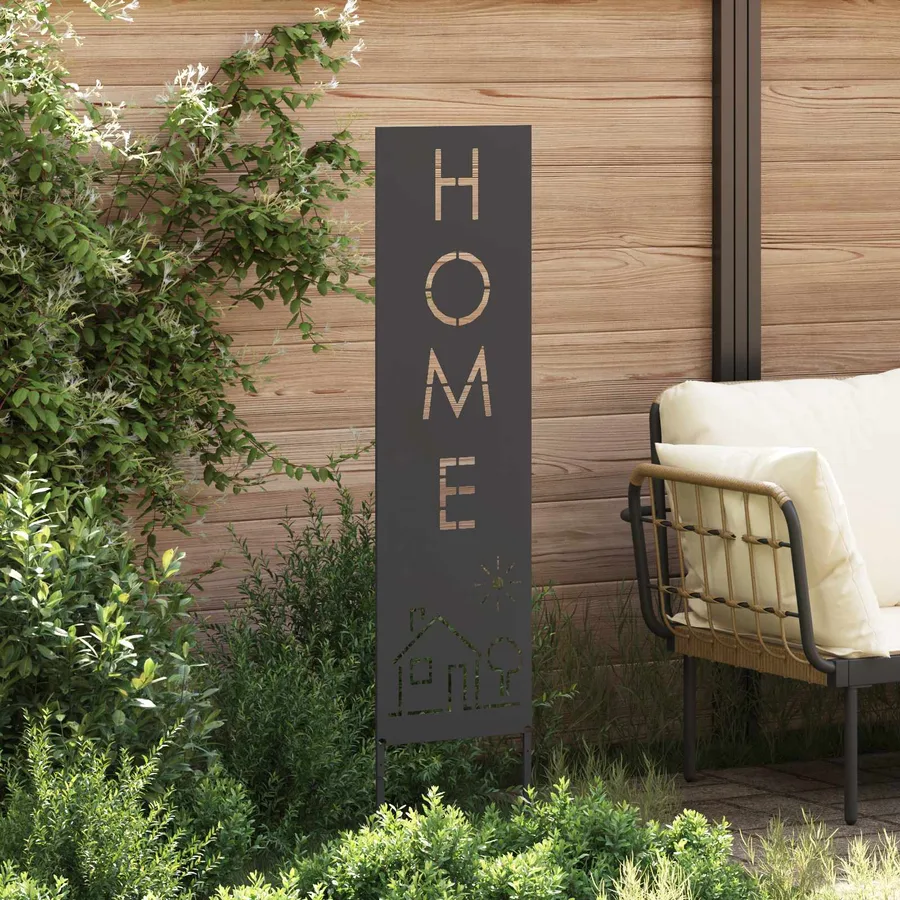 Écran de confidentialité de jardin Fretwork Noir 32 x 140 cm - 3