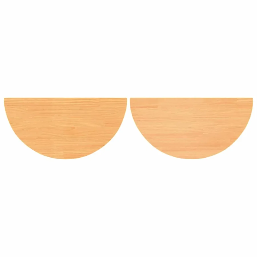 Table basse 2 pcs Brun cire Bois massif en pin - 12