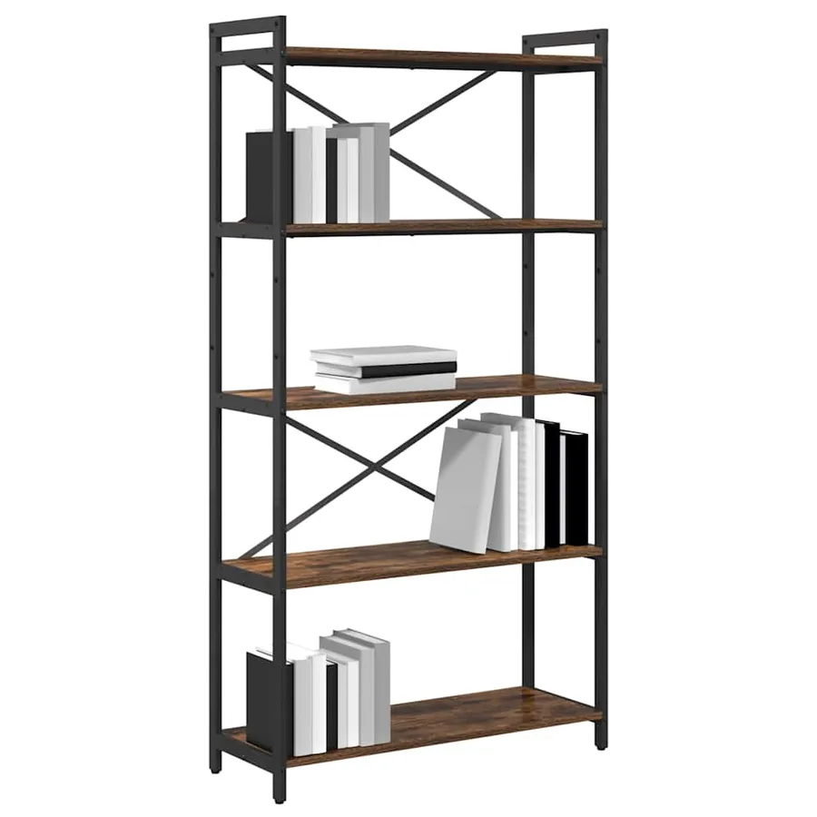 Étagère Chêne fumé 80 x 30 x 155 cm Bois d'ingénierie - 3