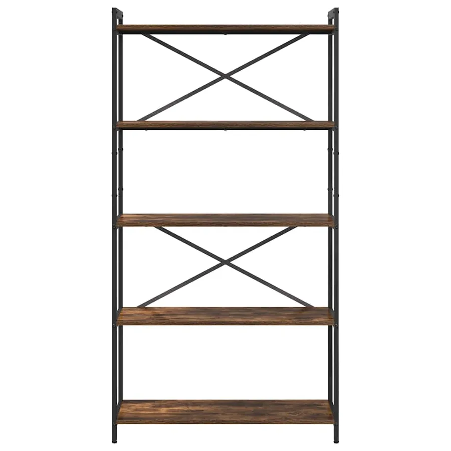 Étagère Chêne fumé 80 x 30 x 155 cm Bois d'ingénierie - 5