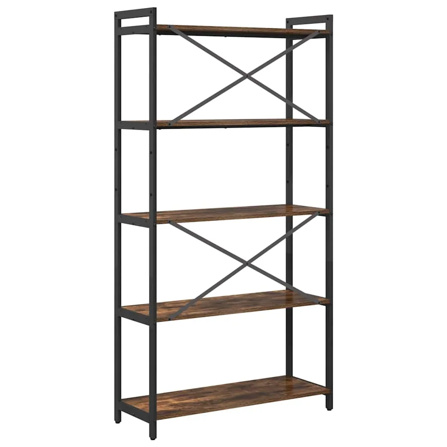 Étagère Chêne fumé 80 x 30 x 155 cm Bois d'ingénierie - 7