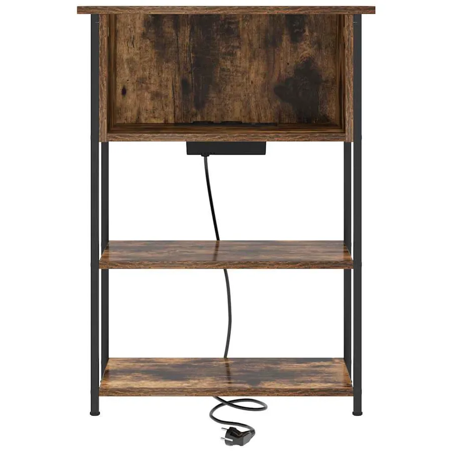 Cabinet de chevet Chêne fumé 55 x 31 x 76 cm Bois d'ingénierie - 5