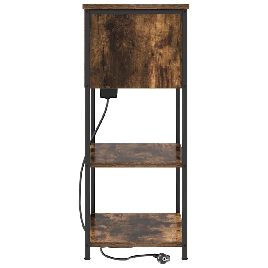 Cabinet de chevet Chêne fumé 55 x 31 x 76 cm Bois d'ingénierie - 6