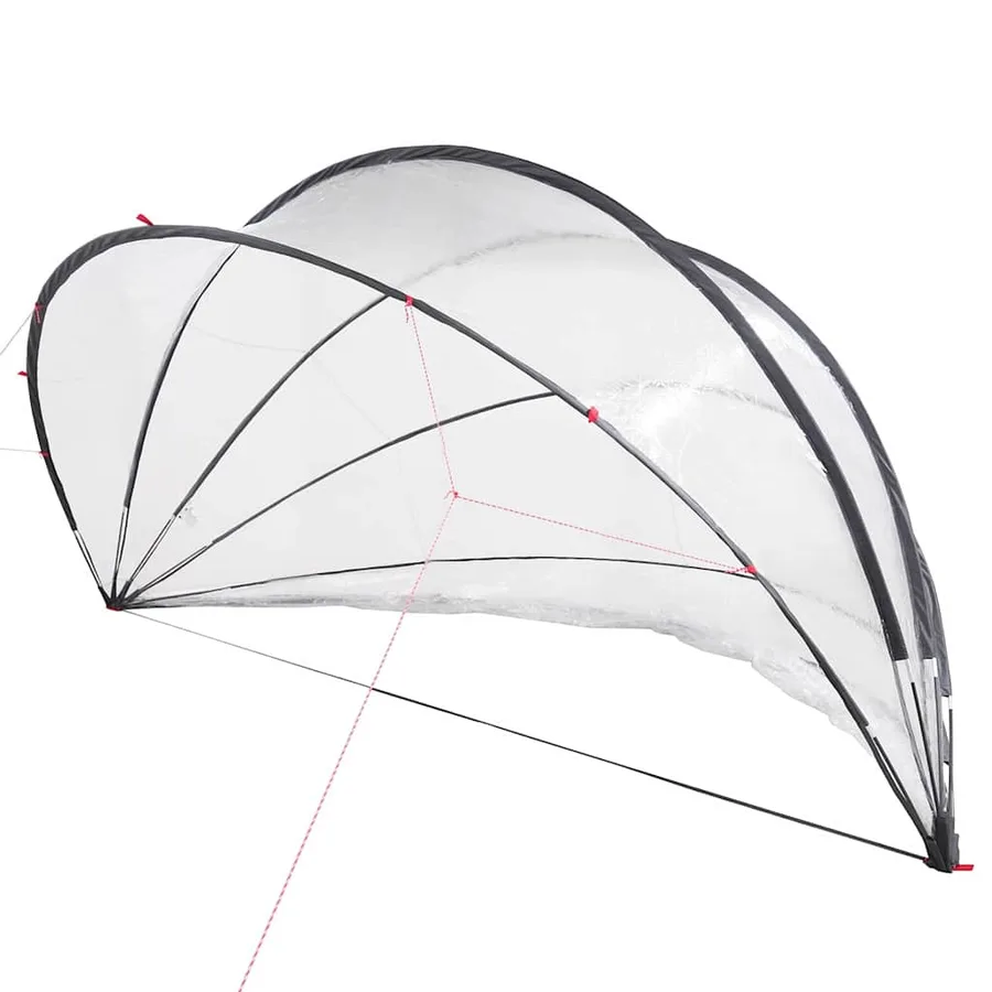 Dôme de piscine Transparent 430 x 430 x 210 cm PVC - 2