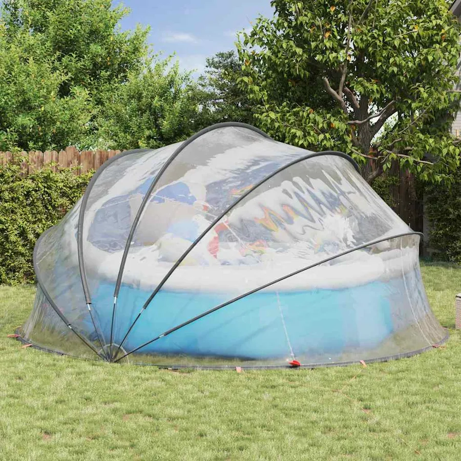Dôme de piscine Transparent 430 x 430 x 210 cm PVC - 4