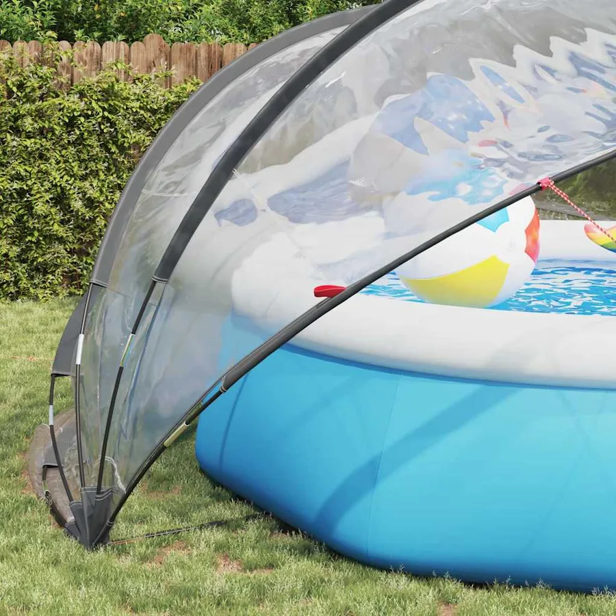Dôme de piscine Transparent 430 x 430 x 210 cm PVC - 5