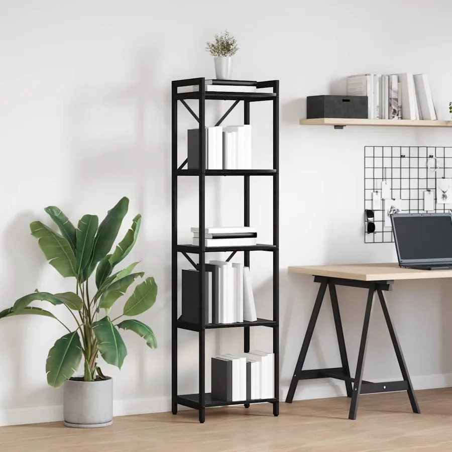 Étagère Chêne noir 40 x 30 x 155 cm Bois d'ingénierie - 4