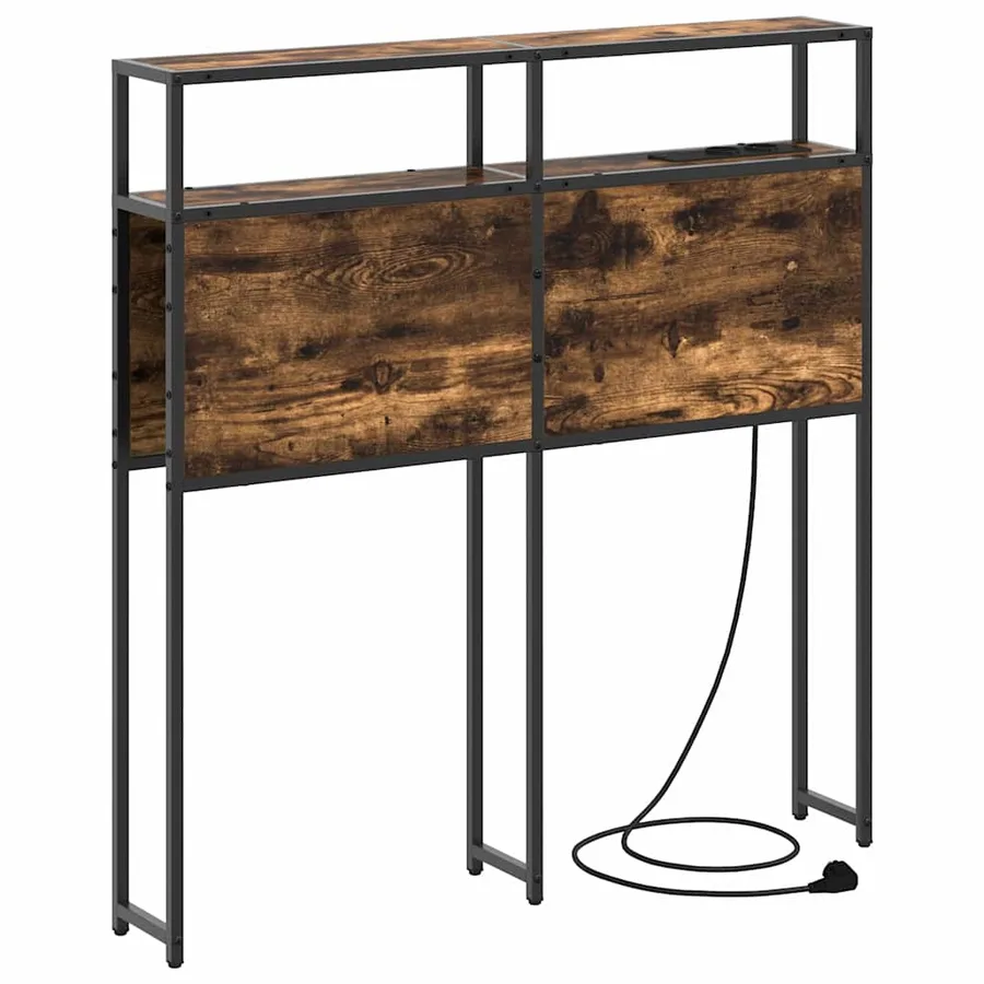 Tête de lit de rangement Chêne fumé Bois d'ingénierie - 2