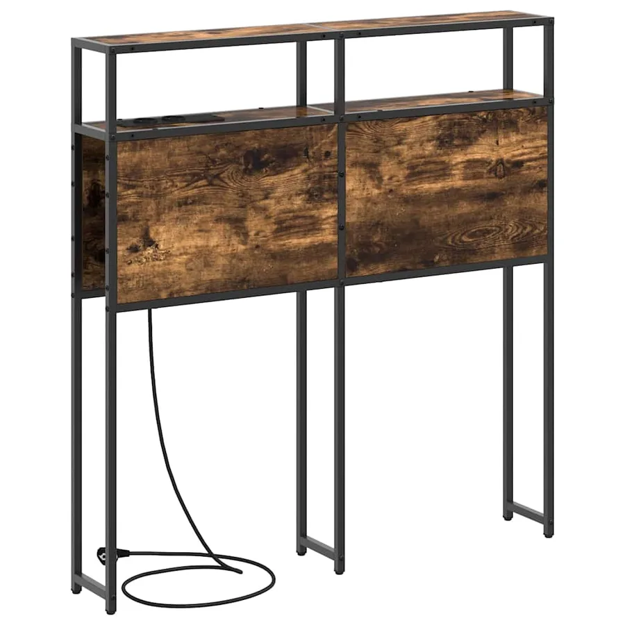 Tête de lit de rangement Chêne fumé Bois d'ingénierie - 7