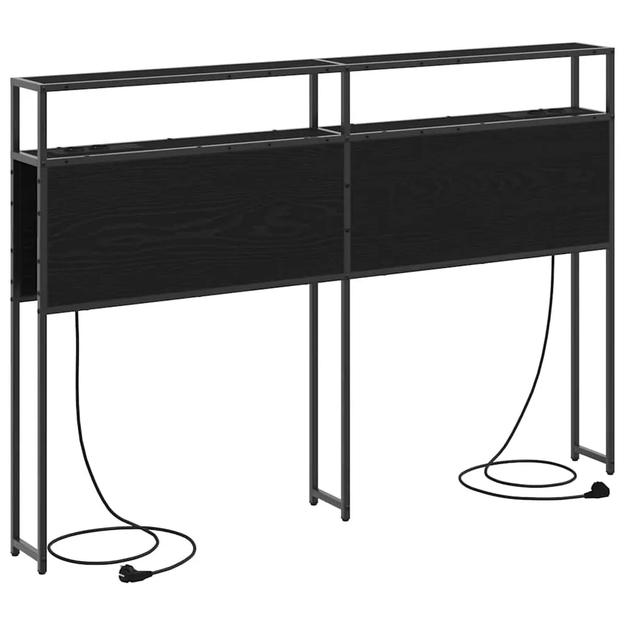 Tête de lit de rangement Chêne noir Bois d'ingénierie - 2