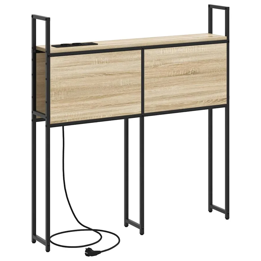 Headboard de Rangement avec Station de Charge Chêne sonoma - 7