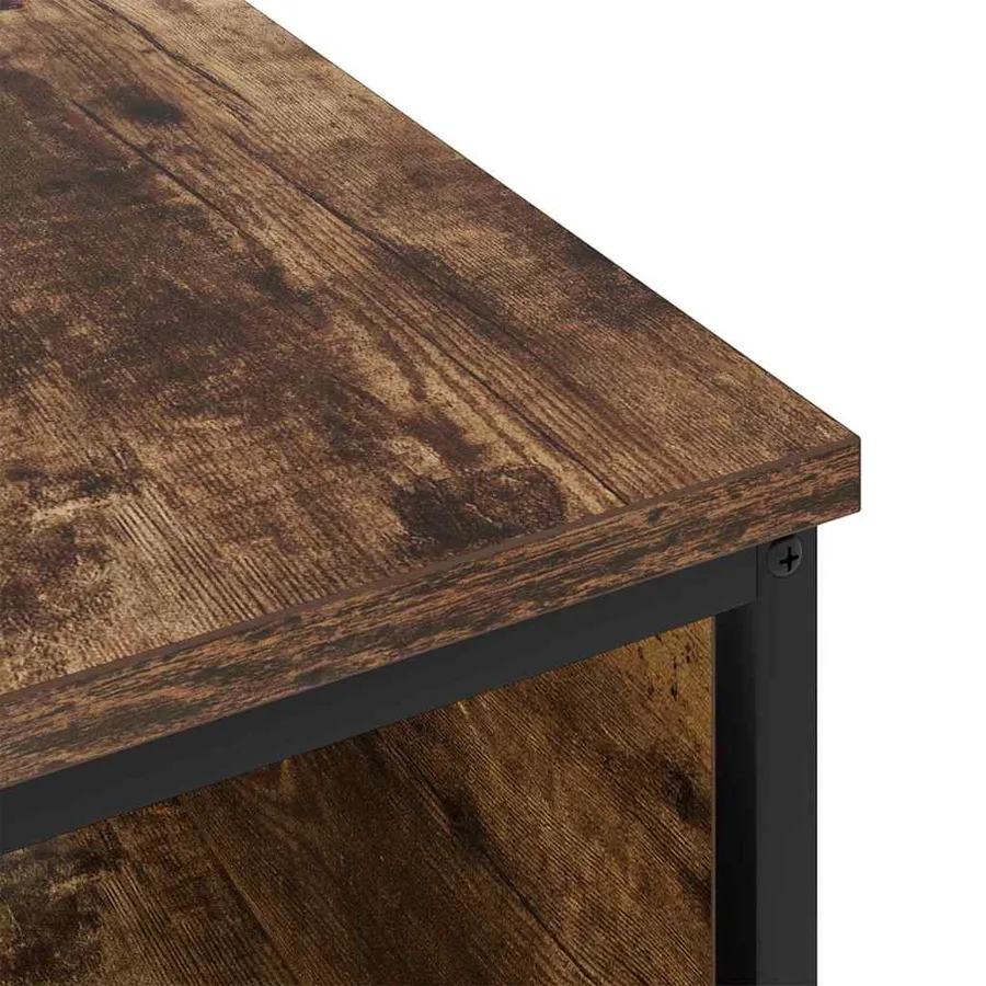 Cabinet de chevet Chêne fumé 41 x 28 x 76 cm Bois d'ingénierie - 8
