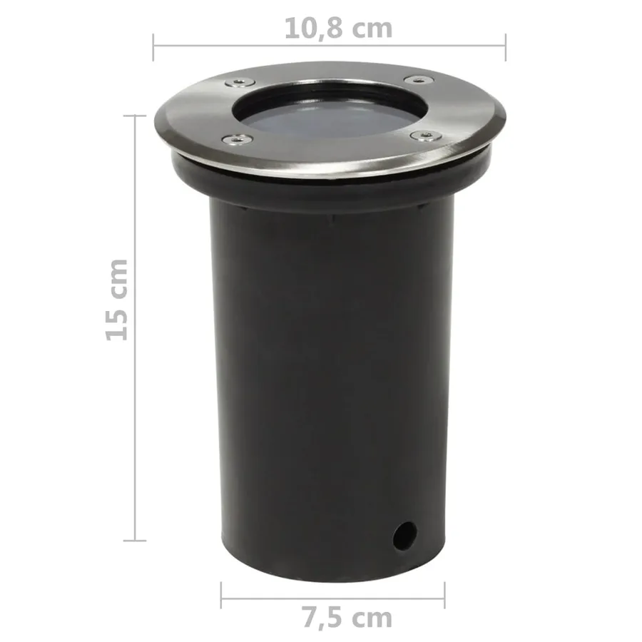 Lampes au sol d'extérieur 12 pcs rond - 5