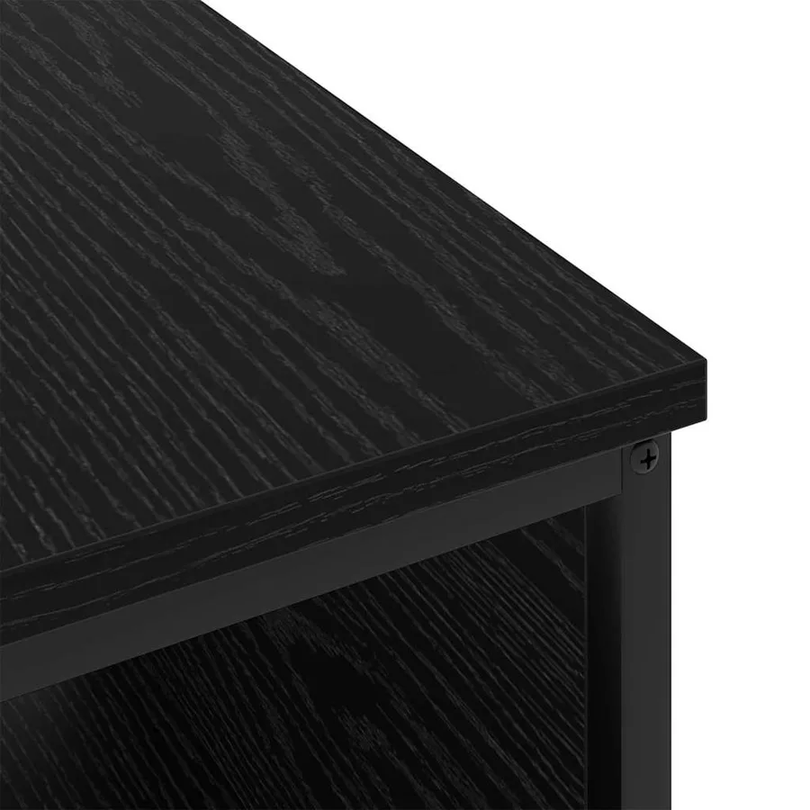Cabinet de chevet Chêne noir 41 x 28 x 76 cm Bois d'ingénierie - 10