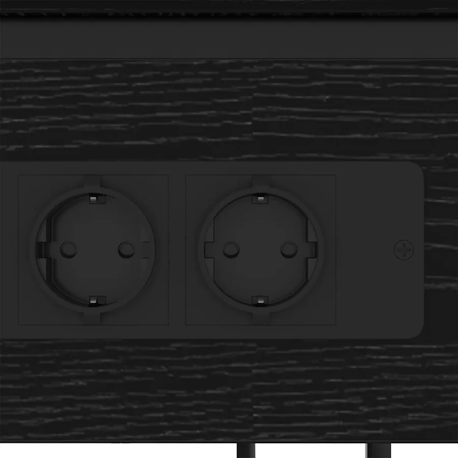 Cabinet de chevet Chêne noir 41 x 28 x 76 cm Bois d'ingénierie - 9
