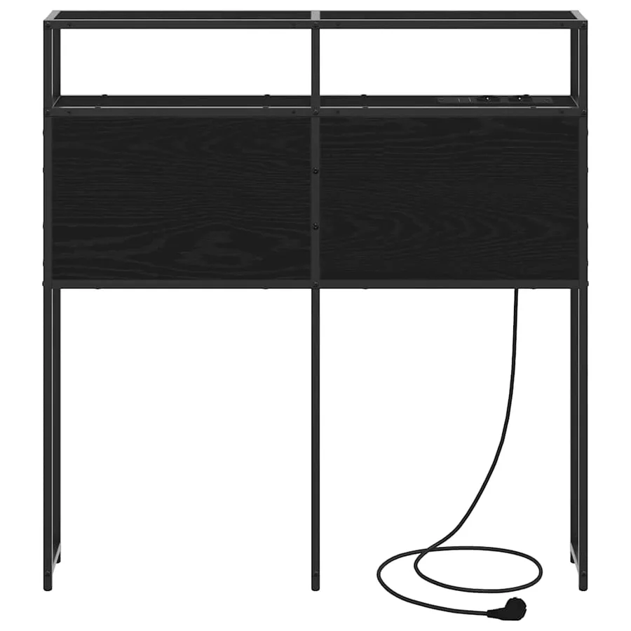 Tête de lit de rangement Chêne noir Bois d'ingénierie - 5