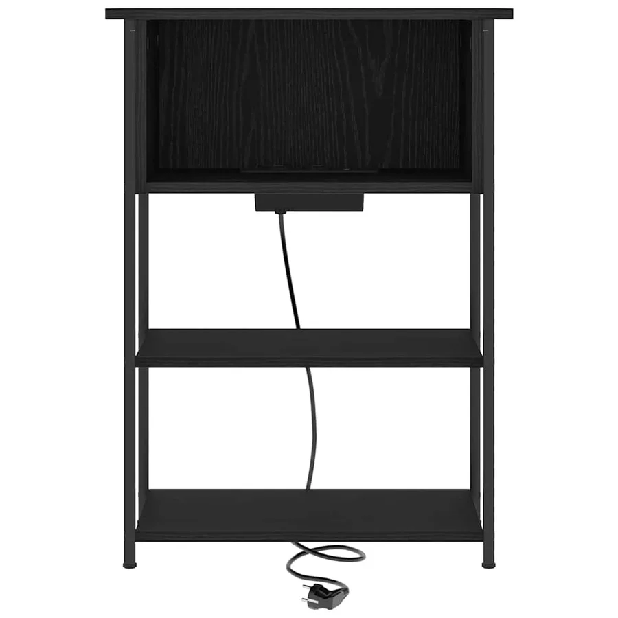 Cabinet de chevet Chêne noir 55 x 31 x 76 cm Bois d'ingénierie - 5