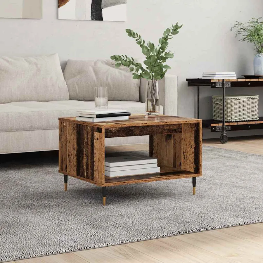 Table basse Bois ancien 60 x 50 x 40 cm Bois d'ingénierie