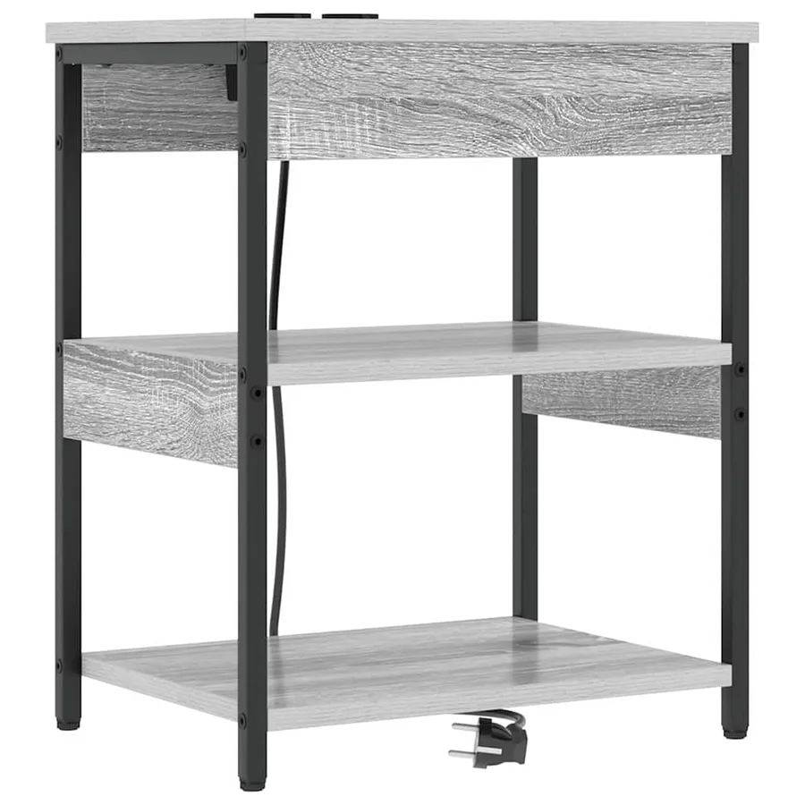 Cabinet de chevet 2 pcs Gris Sonoma 41 x 31 x 51 cm - 5