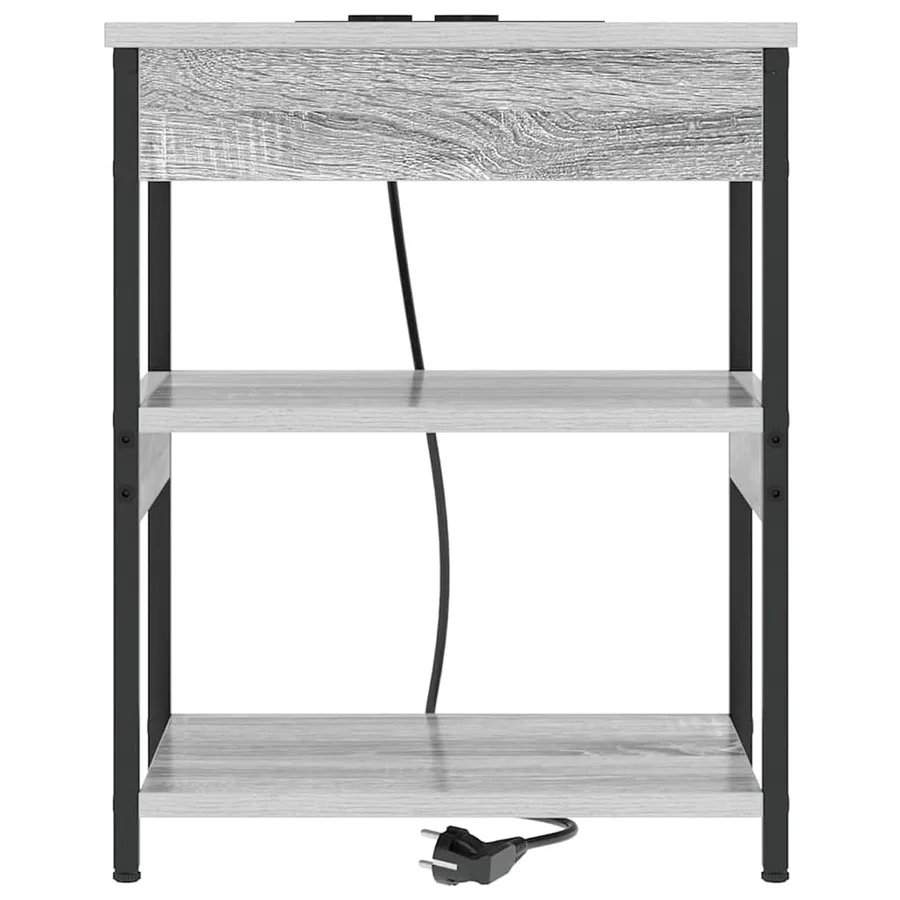 Cabinet de chevet 2 pcs Gris Sonoma 41 x 31 x 51 cm - 6