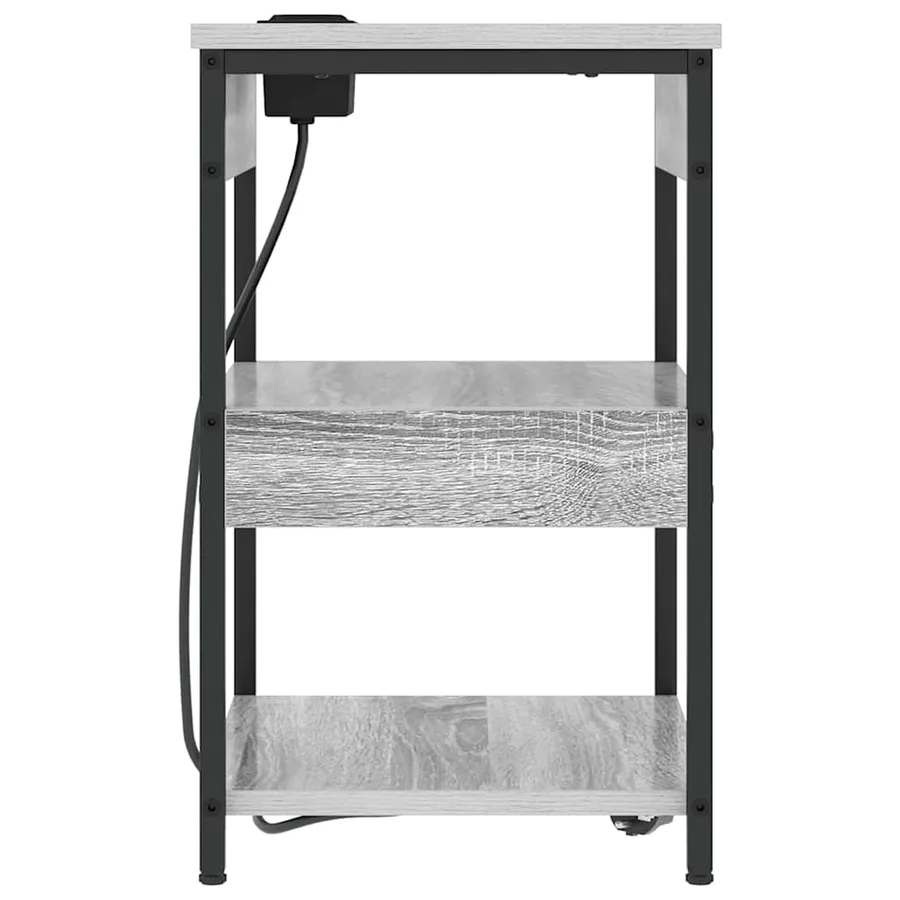 Cabinet de chevet 2 pcs Gris Sonoma 41 x 31 x 51 cm - 7