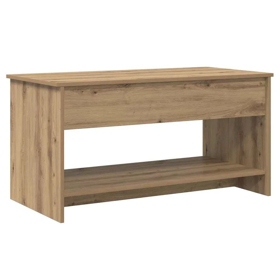 Table basse Chêne artisanal 80 x 50,5 x 41,5 cm - 2