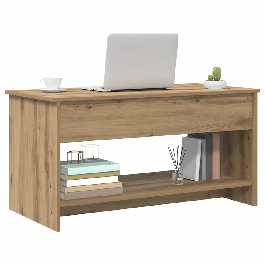 Table basse Chêne artisanal 80 x 50,5 x 41,5 cm - 3