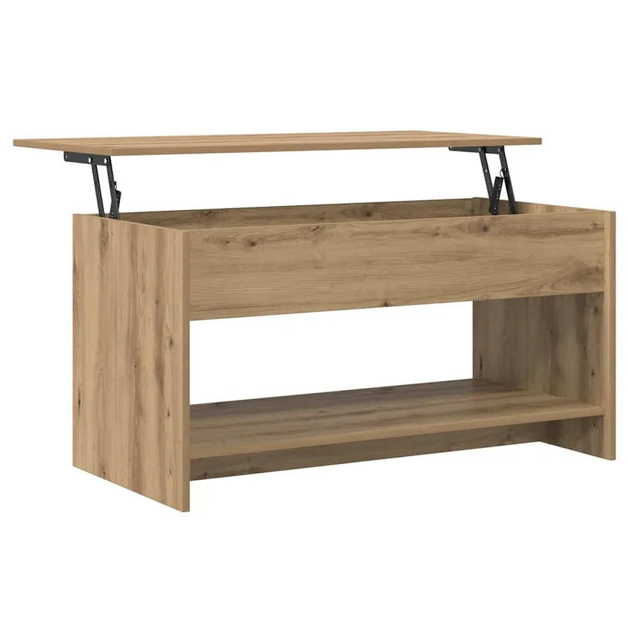 Table basse Chêne artisanal 80 x 50,5 x 41,5 cm - 5