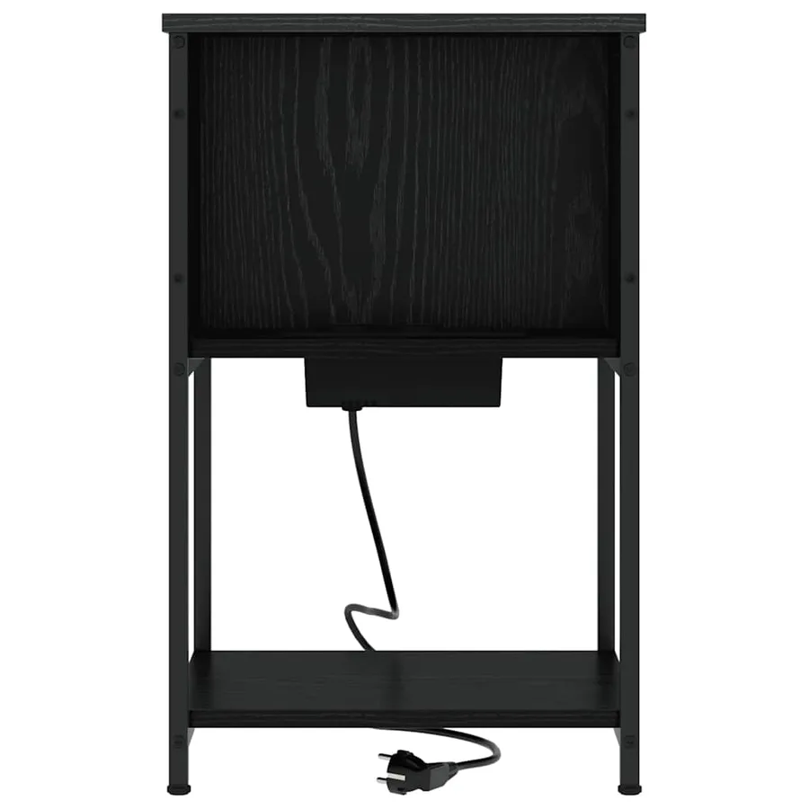 Cabinet de chevet 2 pcs Chêne noir 38 x 31 x 61 cm - 6