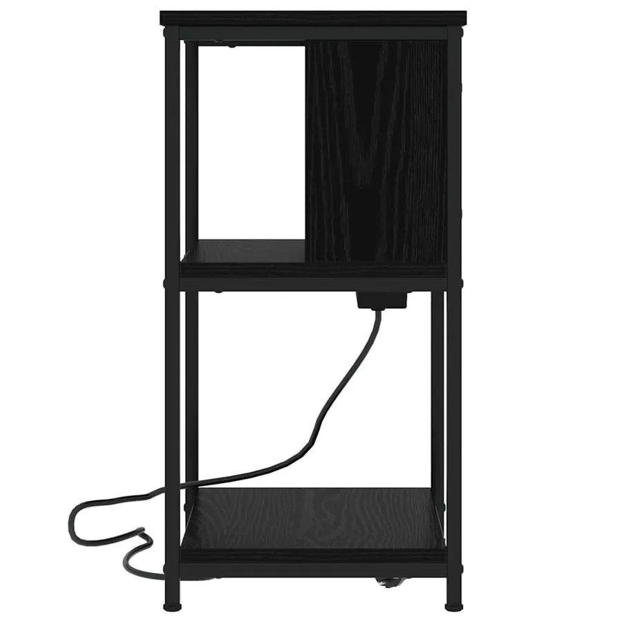 Cabinet de chevet 2 pcs Chêne noir 38 x 31 x 61 cm - 7