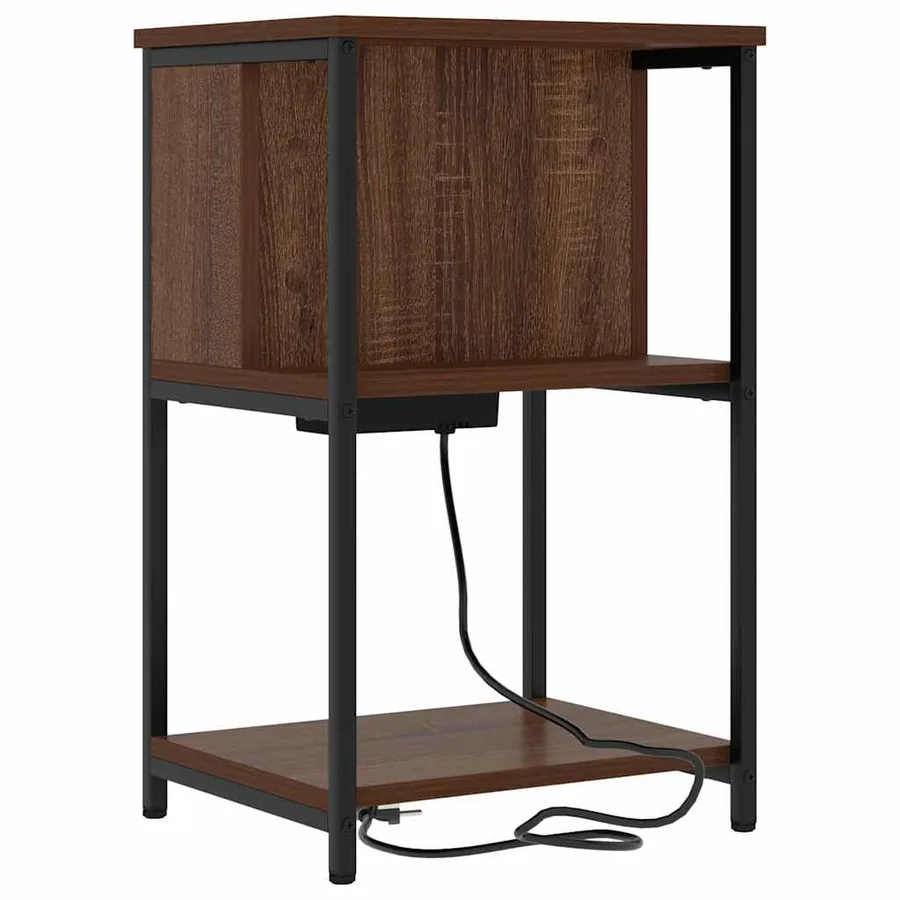 Cabinet de chevet Chêne brun 38 x 31 x 61 cm Bois d'ingénierie - 7