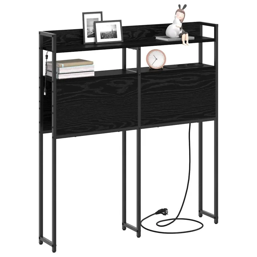 Tête de lit de rangement Chêne noir Bois d'ingénierie - 3