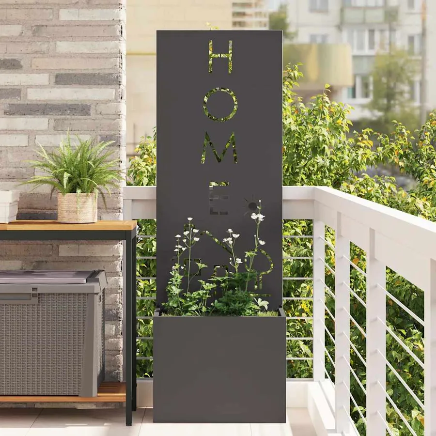 Écran de confidentialité de jardin Fretwork Noir 50 x 150 cm