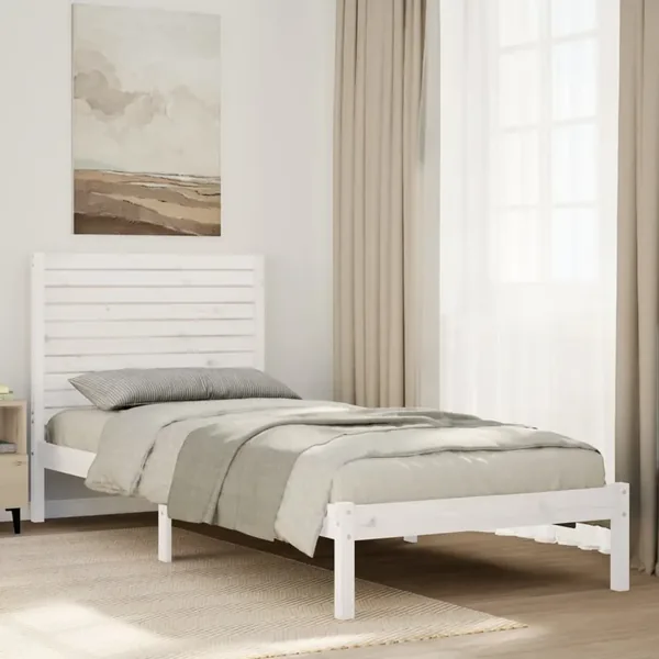 Cadre de lit extra long sans matelas 90x210 cm bois massif
