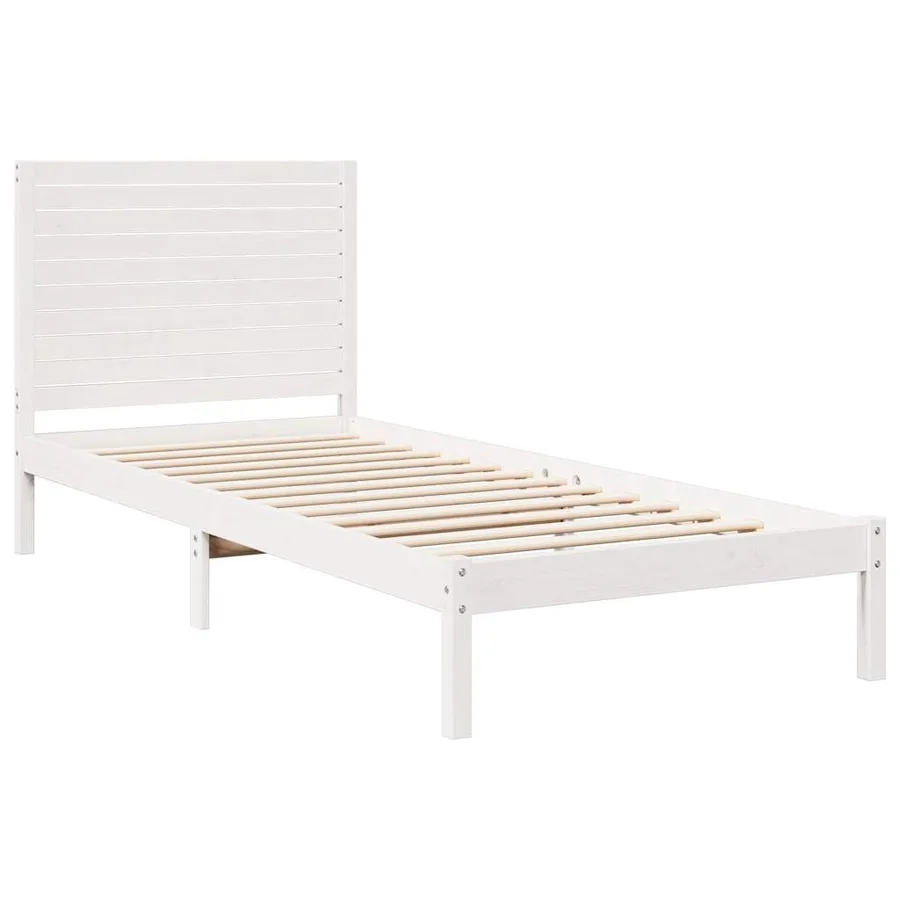 Cadre de lit extra long sans matelas 90x210 cm bois massif - 3