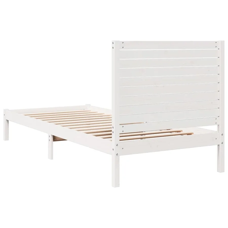 Cadre de lit extra long sans matelas 90x210 cm bois massif - 6
